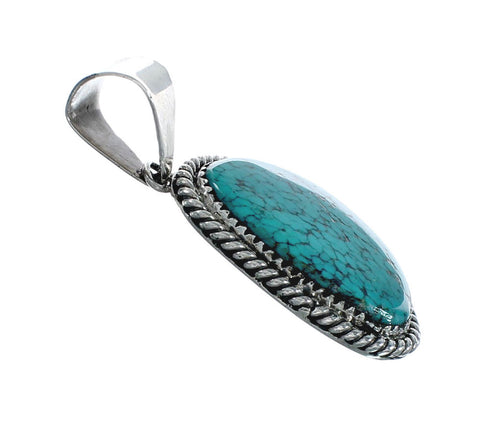 Native American Turquoise Sterling Silver Navajo Pendant X11392
